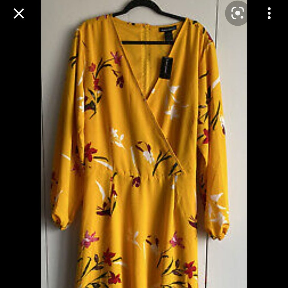 Yellow floral dress